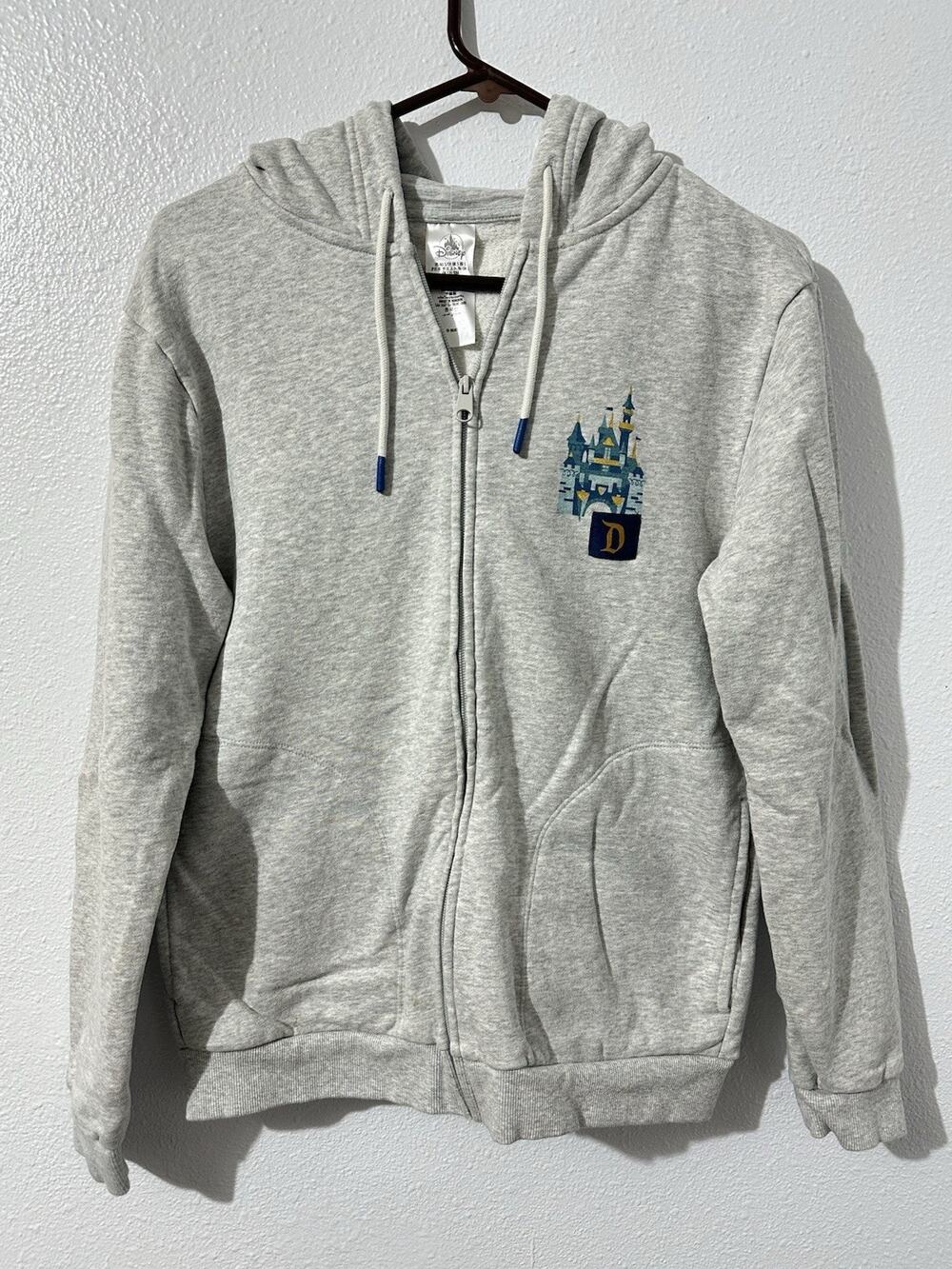 Disney Resorts Unisex Size Smalll Graphic Full Zip Hoodie Embroidered